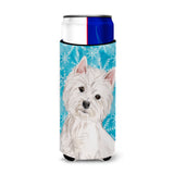 Caroline'S Treasures Westie Winter Decorative Can Hugger, Slim, Multicolor