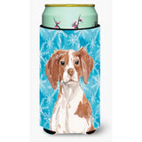 Caroline'S Treasures Brittany Spaniel Winter Decorative Can Hugger, Tall, Multicolor