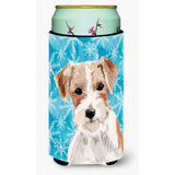 Caroline'S Treasures Wire Hair Jack Russell Winter Decorative Can Hugger, Tall, Multicolor