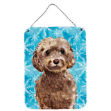 Caroline'S Treasures Brown Cockapoo Winter Metal Print, 16 X 12, Multicolor