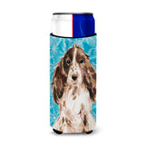 Caroline'S Treasures Brown Parti Winter Decorative Can Hugger, Slim, Multicolor