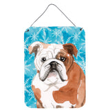 Caroline'S Treasures English Bulldog Winter Metal Print, 16 X 12, Multicolor