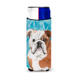 Caroline'S Treasures English Bulldog Winter Decorative Can Hugger, Slim, Multicolor