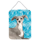 Caroline'S Treasures Italian Greyhound Winter Metal Print, 16 X 12, Multicolor