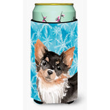Caroline'S Treasures Long Haired Chihuahua Winter Decorative Can Hugger, Tall, Multicolor