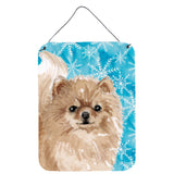 Caroline'S Treasures Pomeranian Winter Metal Print, 16 X 12, Multicolor