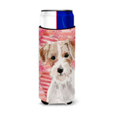 Caroline'S Treasures Wire Hair Jack Russell Love Decorative Can Hugger, Slim, Multicolor