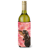 Caroline'S Treasures Black And Tan Dachshund Love Decorative Bottle Hugger, 750Ml, Multicolor