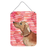 Caroline'S Treasures Red Tan Dachshund Love Metal Print, 16 X 12, Multicolor