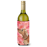 Caroline'S Treasures Red Tan Dachshund Love Decorative Bottle Hugger, 750Ml, Multicolor