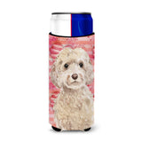 Caroline'S Treasures Champagne Cockapoo Love Decorative Can Hugger, Slim, Multicolor