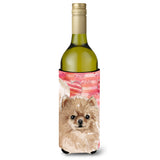 Caroline'S Treasures Pomeranian Love Decorative Bottle Hugger, 750Ml, Multicolor