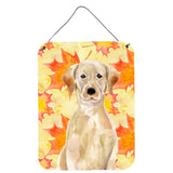 Caroline'S Treasures Yellow Labrador Fall Metal Print, 16 X 12, Multicolor