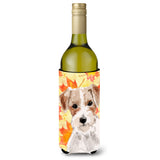 Caroline'S Treasures Wire Hair Jack Russell Fall Decorative Bottle Hugger, 750Ml, Multicolor