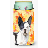 Caroline'S Treasures Black White French Bulldog Fall Decorative Can Hugger, Tall, Multicolor