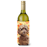 Caroline'S Treasures Brown Cockapoo Fall Decorative Bottle Hugger, 750Ml, Multicolor