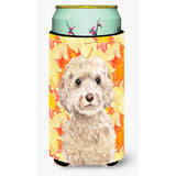 Caroline'S Treasures Champagne Cockapoo Fall Decorative Can Hugger, Tall, Multicolor