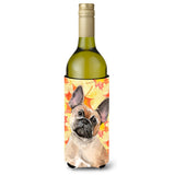 Caroline'S Treasures Fawn French Bulldog Fall Decorative Bottle Hugger, 750Ml, Multicolor