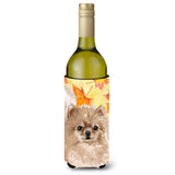 Caroline'S Treasures Pomeranian Fall Decorative Bottle Hugger, 750Ml, Multicolor
