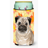 Caroline'S Treasures Fawn Pug Fall Decorative Can Hugger, Tall, Multicolor