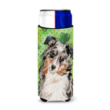 Caroline'S Treasures Australian Shepherd St. Patrick'S Decorative Can Hugger, Slim, Multicolor