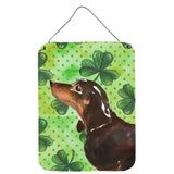 Caroline'S Treasures Black And Tan Dachshund St. Patrick'S Metal Print, 16 X 12, Multicolor