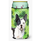 Caroline'S Treasures Black White French Bulldog St. Patrick'S Decorative Can Hugger, Tall, Multicolor