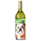 Caroline'S Treasures English Bulldog St. Patrick'S Decorative Bottle Hugger, 750Ml, Multicolor