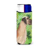 Caroline'S Treasures Fawn Natural Dane St. Patrick'S Decorative Can Hugger, Slim, Multicolor