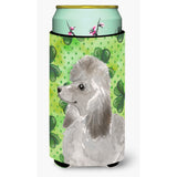 Caroline'S Treasures Grey Standard Poodle St. Patrick'S Decorative Can Hugger, Tall, Multicolor
