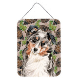 Caroline'S Treasures Australian Shepherd Pine Cones Metal Print, 16 X 12, Multicolor