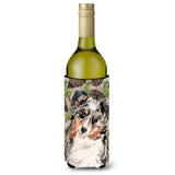 Caroline'S Treasures Australian Shepherd Pine Cones Decorative Bottle Hugger, 750Ml, Multicolor