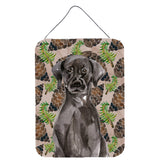 Caroline'S Treasures Black Labrador Pine Cones Metal Print, 16 X 12, Multicolor