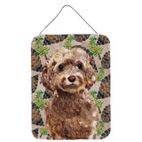 Caroline'S Treasures Brown Cockapoo Pine Cones Metal Print, 16 X 12, Multicolor