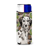 Caroline'S Treasures Dalmatian Pine Cones Decorative Can Hugger, Slim, Multicolor