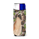 Caroline'S Treasures Fawn Natural Dane Pine Cones Decorative Can Hugger, Slim, Multicolor