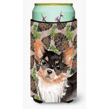 Caroline'S Treasures Long Haired Chihuahua Pine Cones Decorative Can Hugger, Tall, Multicolor