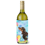 Caroline'S Treasures Black And Tan Dachshund Easter Decorative Bottle Hugger, 750Ml, Multicolor