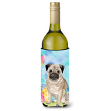 Caroline'S Treasures Fawn Pug Easter Decorative Bottle Hugger, 750Ml, Multicolor