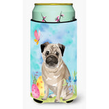 Caroline'S Treasures Fawn Pug Easter Decorative Can Hugger, Tall, Multicolor
