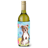 Caroline'S Treasures Red Staffie Bull Terrier Easter Decorative Bottle Hugger, 750Ml, Multicolor