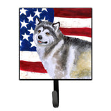 Caroline'S Treasures Alaskan Malamute Patriotic Wall Hook, Small, Multicolor