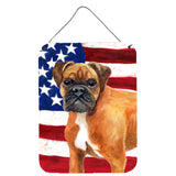 Caroline'S Treasures German Boxer Patriotic Metal Print, 16 X 12, Multicolor