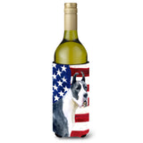 Caroline'S Treasures Harlequin Dane Patriotic Decorative Bottle Hugger, 750Ml, Multicolor
