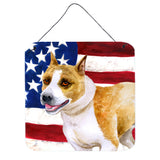 Caroline'S Treasures Staffordshire Patriotic Metal Print, 6H X 6W, Usa American Flag