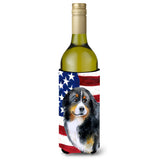 Caroline'S Treasures Bernese Mountain Dog Patriotic Decorative Bottle Hugger, 750Ml, Multicolor
