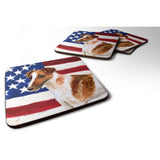 Caroline'S Treasures Smooth Fox Terrier Patriotic Decorative Coasters, Multicolor