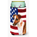 Caroline'S Treasures Smooth Fox Terrier Patriotic Decorative Can Hugger, Tall Boy, Multicolor