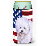 Caroline'S Treasures Bichon Frise Patriotic Decorative Can Hugger, Tall Boy, Multicolor