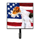 Caroline'S Treasures Fox Terrier Patriotic Wall Hook, Small, Multicolor